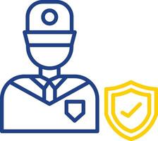 Security Official Line Two Colour Icon Design vector