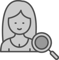 Auditor Line Filled Greyscale Icon Design vector