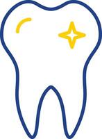 Teeth Line Two Colour Icon Design vector