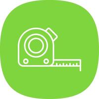 Tape Measure Line Curve Icon Design vector