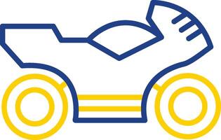 Motorcycle Line Two Colour Icon Design vector