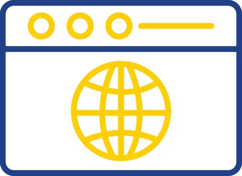 Web Line Two Colour Icon Design vector