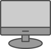 Lcd Line Filled Greyscale Icon Design vector
