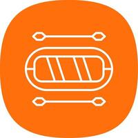 Raft Line Curve Icon Design vector