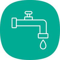 Faucet Line Curve Icon Design vector