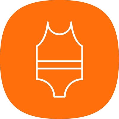 Swimsuit Line Curve Icon Design