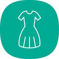 Dress Line Curve Icon Design vector