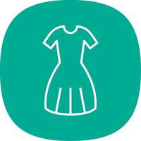 Dress Line Curve Icon Design vector