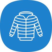 chaqueta línea curva icono diseño vector