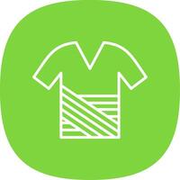 Shirt Line Curve Icon Design vector