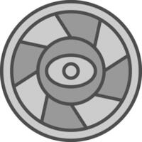 Lens Line Filled Greyscale Icon Design vector