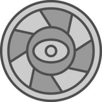 Lens Line Filled Greyscale Icon Design vector