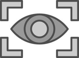 Vision Line Filled Greyscale Icon Design vector