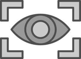 Vision Line Filled Greyscale Icon Design vector