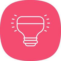 Light Bulb Line Curve Icon Design vector