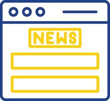 News Feed Line Two Colour Icon Design vector