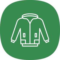 Jacket Line Curve Icon Design vector