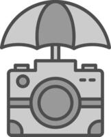 Camera Line Filled Greyscale Icon Design vector