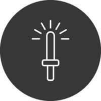 Light Stick Line Inverted Icon Design vector