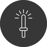 Light Stick Line Inverted Icon Design vector