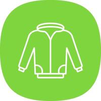 Jacket Line Curve Icon Design vector