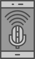 Stream Line Filled Greyscale Icon Design vector