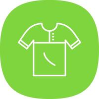 camisa línea curva icono diseño vector