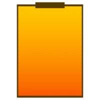 blank orange writing board png