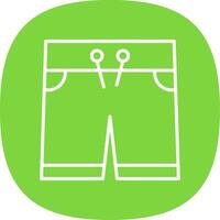 Shorts Line Curve Icon Design vector