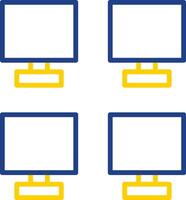 Monitors Line Two Colour Icon Design vector