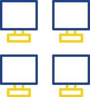 Monitors Line Two Colour Icon Design vector