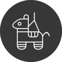 Pinata Line Inverted Icon Design vector