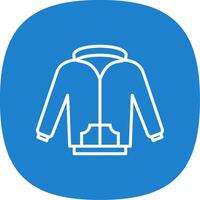 Hoodie Line Curve Icon Design vector