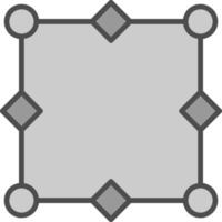 Nodes Line Filled Greyscale Icon Design vector