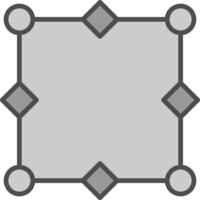 Nodes Line Filled Greyscale Icon Design vector