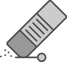 Eraser Line Filled Greyscale Icon Design vector