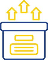 Storage Box Line Two Colour Icon Design vector
