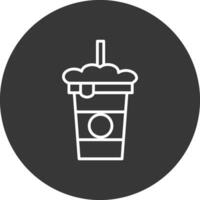 Soda Line Inverted Icon Design vector