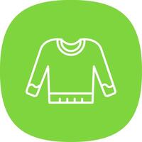 Jumper Line Curve Icon Design vector