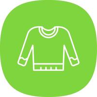 Jumper Line Curve Icon Design vector