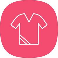 Shirt Line Curve Icon Design vector