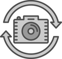 Switch Camera Line Filled Greyscale Icon Design vector