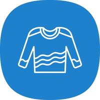 Jumper Line Curve Icon Design vector