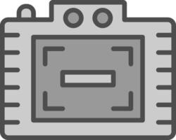 Zoom Out Line Filled Greyscale Icon Design vector