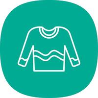 Jumper Line Curve Icon Design vector