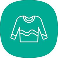 Jumper Line Curve Icon Design vector