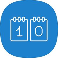 Scorecard Line Curve Icon Design vector