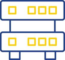 Data Quality Line Two Colour Icon Design vector