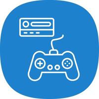 Gaming Console Line Curve Icon Design vector