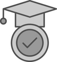 Education Line Filled Greyscale Icon Design vector